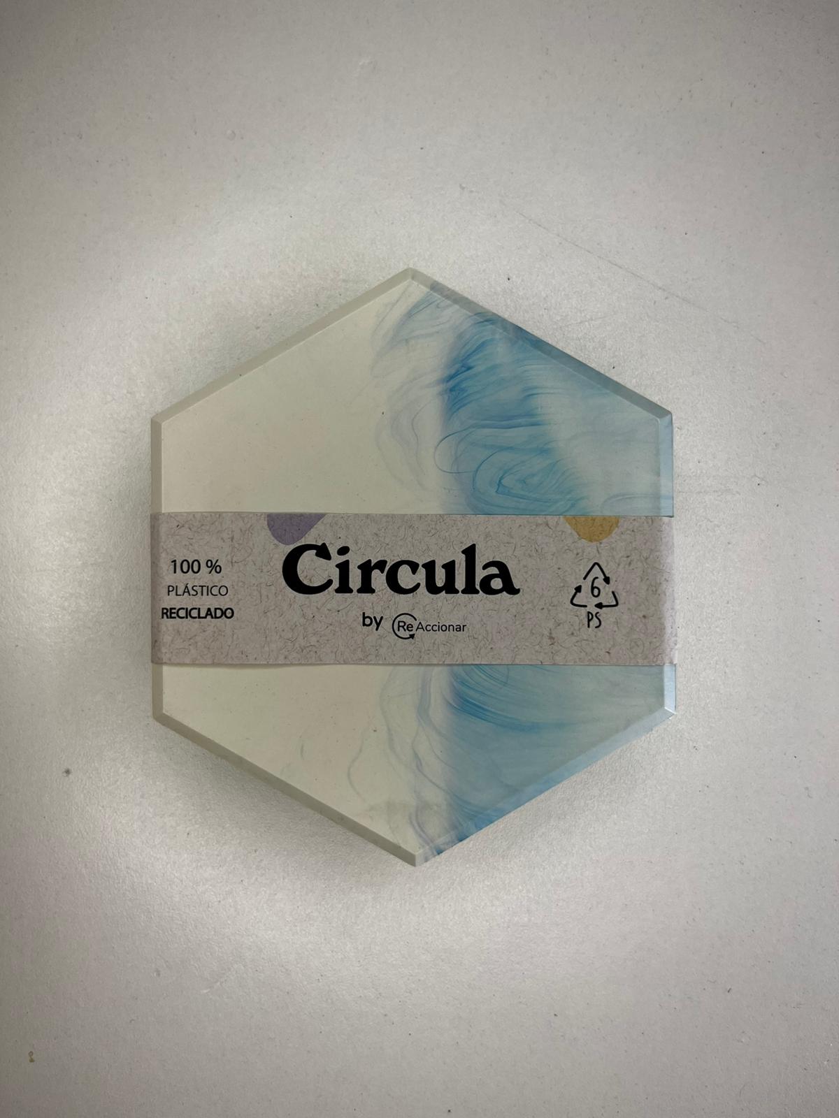 Posavasos Azul y Blanco